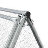 Rabbit Hutch Silver 400x105x91 cm Galvanised Steel 3281531