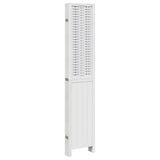 Room Divider 6 Panels White Solid Wood Paulownia 358731