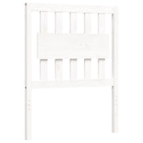 Bed Frame without Mattress White Small Single Solid Wood Pine 3192387