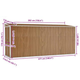 Garden Shed Wood Look Brown Galvanised steel Large Garden Shed 316232