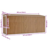 Wall-mounted Garden Shed Brown 118x382x178 cm Galvanised Steel 316232