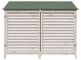 Garden Shed with Roof White 106 x 56 x 113.5 cm Solid Fir Wood 42033457