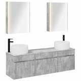 Bathroom Cabinet Set 5 pcs Concrete Grey Engineered Wood 3406650