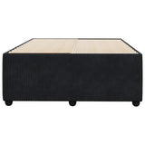 Bed Frame without Mattress Black Double Velvet 3285045
