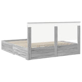 Storage Bed Grey Sonoma 180 x 200 cm Engineered Wood 3409529