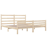 Bed Frame without Mattress Solid Wood Pine 140x190 cm 3103693
