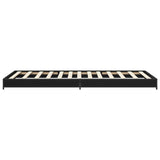 Bed Frame Black Oak 80 x 200 cm Engineered Wood 8009147