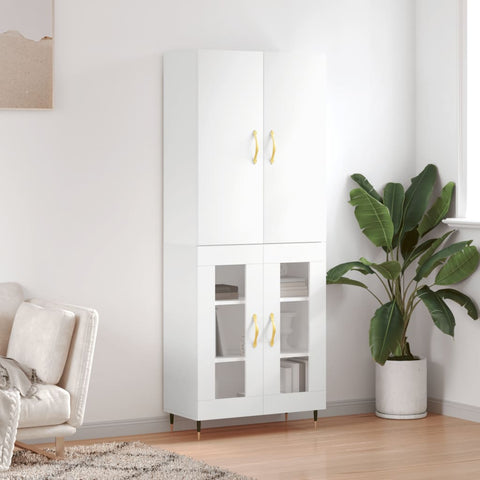 Highboard White 69.5x34x180 cm Engineered Wood 3195715