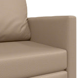 Sofa Bed Cappuccino 124 x 71 x 78 cm Artificial Leather 4106712