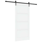 Sliding Door ORKDAL 93 x 202 cm Engineered Wood White and Black 3450272