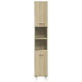 Bathroom Cabinet Sonoma Oak 30.5x30x179 cm Engineered Wood 849631