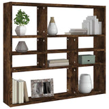 815558 Wall Shelf Smoked Oak 90x16x78 cm Engineered Wood
