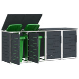 Wheelie Bin Storage Anthracite 276 x 77.5 x 112.5 cm 3422242