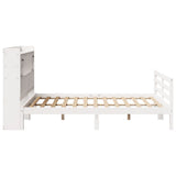 Bookcase Bed without Mattress White 160x200 cm Solid Wood Pine 3321943