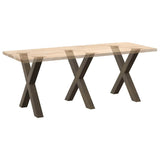 Dining Table Legs X-Shaped 3 pcs Natural Steel 70x cm Steel 4012991