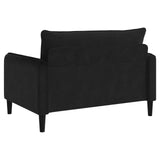 XXL Armchair Black Velvet 42043561