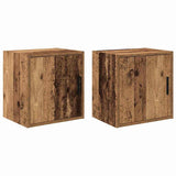 Garage Wall Cabinets 2 pcs Old Wood Engineered Wood 860640