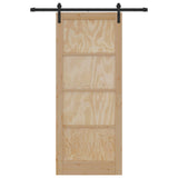 Sliding Door Natural 86 x 211 cm Solid Pine Wood 3445439