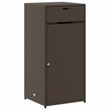 Garden Storage Cabinet Brown 55x55x111 cm Poly Rattan 365560