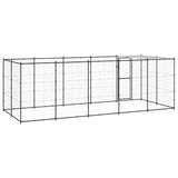 Outdoor Dog Kennel Steel with Roof 12.1 m 3082294