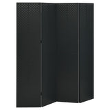 4-Panel Room Divider Black 160x180 cm Steel 335898