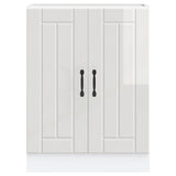 Sink Base Cabinet Lucca High Gloss White Engineered Wood 853679