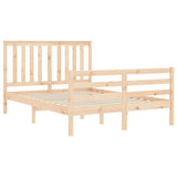 Bed Frame without Mattress Double Solid Wood 3194221