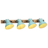 Wall Lamp 25 W Distressed Blue 90x25 cm E27 371819