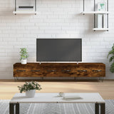 TV Cabinet Smoked Oak 150x36x30 cm Engineered Wood 829153