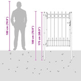 Fence Gate HORST Steel Black Lockable 42034070