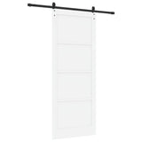 Sliding Door ORKDAL 93 x 232 cm Engineered Wood White and Black 3450238