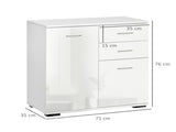 Modern High Gloss Sideboard Storage Cabinet Table Chest of Drawers for Bedroom Living Room Storage T3398P343511