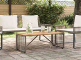 Outdoor Table Grey and Brown 80 x 40 x 40 cm Poly Rattan 42025165
