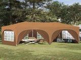 Pop-up Party Tent 575 x 288 x 245 cm Beige Oxford Fabric 42019903