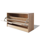ZNTS Shoe Storage Bench Oak 80x24x45 cm 243049