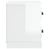 Bedside Cabinet High Gloss White 60x35.5x45 cm 816370