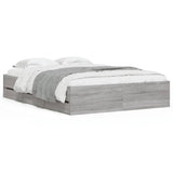 Bed Frame with Drawers without Mattress Grey Sonoma 120x190 cm Small Double 3207320