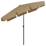 Beach Parasol Taupe 200x125 cm 314730