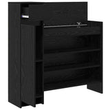 Shoe Cabinet Black Oak 100.5 x 28 x 100 cm Engineered Wood 871388