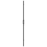 Walk-In Shower Wall Folding Black 80 x 6.5 x 190 cm 42017964