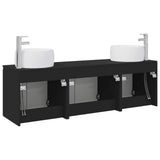 Bathroom Cabinet Set 3 pcs Black 49.5 x 44.5 x 66 cm 3405708