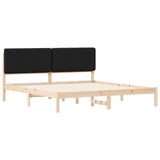 Bed Frame with Upholstered Headboard Black 180 x 200 cm 877891