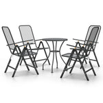 ZNTS 5 Piece Garden Dining Set Expanded Metal Mesh Anthracite 3084710