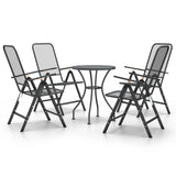 ZNTS 5 Piece Garden Dining Set Expanded Metal Mesh Anthracite 3084710