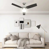 Ceiling Fan with Light and Remote Control 108 cm Dark Brown 51491