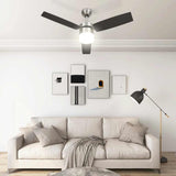 Ceiling Fan with Light and Remote Control 108 cm Dark Brown 51491