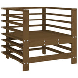 Garden Chairs with Cushions 2 pcs Honey Brown Solid Wood Pine 825677