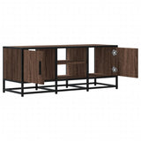 TV Cabinet Brown Oak 100x35x41 cm Engineered Wood and Metal 848838