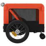 Pet Bike Trailer Orange and Black Oxford Fabric and Iron 93928