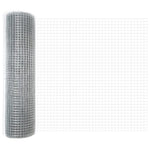 ZNTS Welded Wire Fence with 13 Posts 0.6x25 m Galvanised Steel 3351601